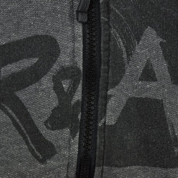 Gray full zip hoodie  with contrasting ribbing 4T - Picture 6 of 9